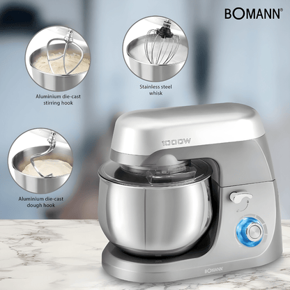 Bomann 1000W kitchen mixer with pulse control and safety lock – Lebanon