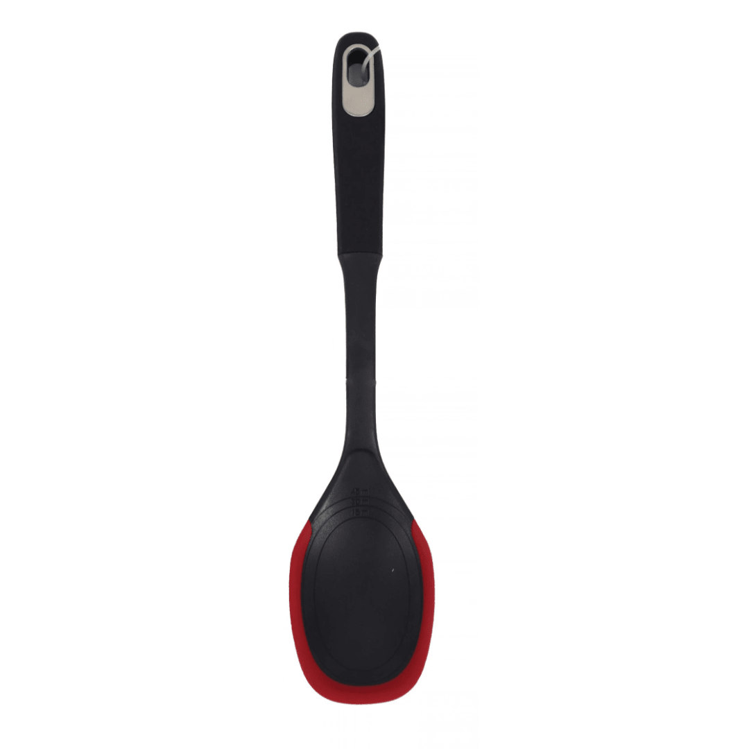 Ernesto heat-resistant silicone kitchen spoon with milliliter measuring marks, available for delivery in Lebanon.