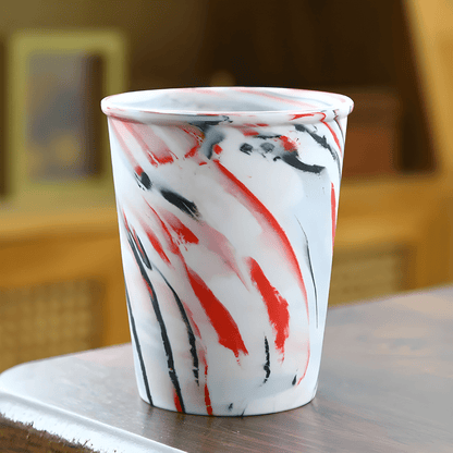 300ml ceramic mug with unique stone-touch swirl design – handcrafted drinkware in Beirut Lebanon