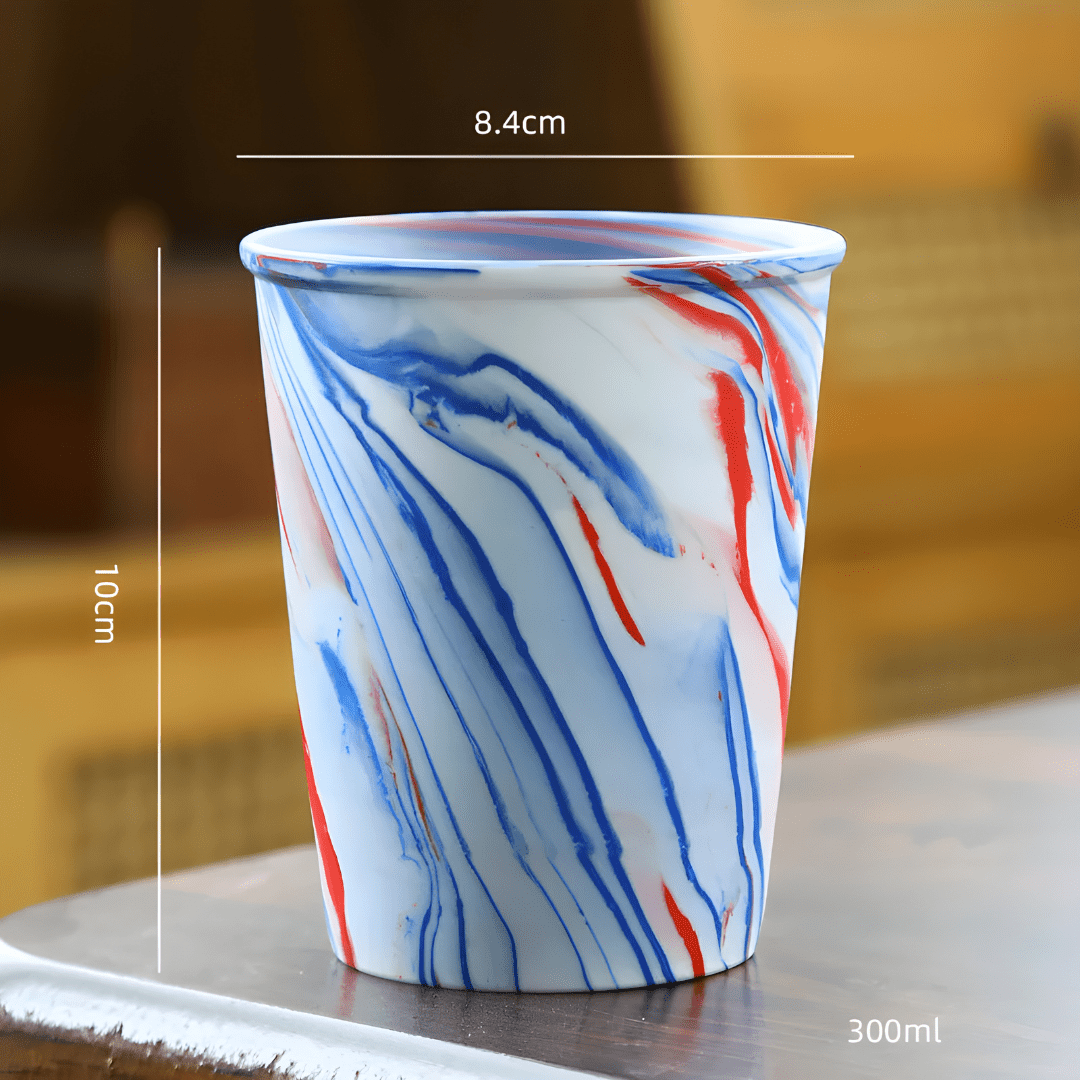 300ml ceramic mug with unique stone-touch swirl design – handcrafted drinkware in Beirut Lebanon