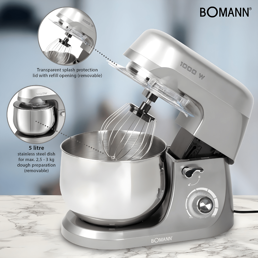 Bomann 1000W kitchen mixer with pulse control and safety lock – Lebanon