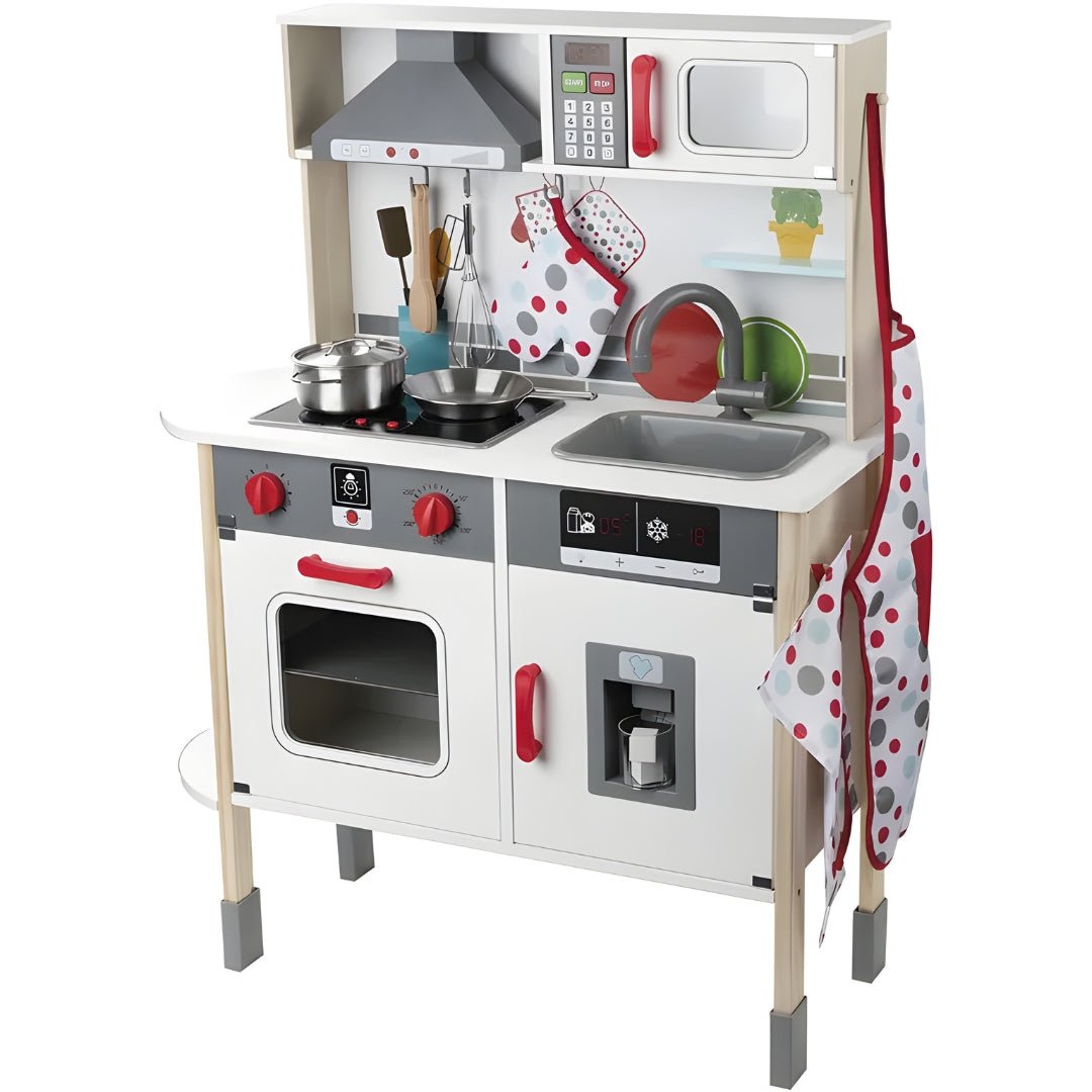 wooden kids kitchen set with lights and accessories beirut lebanon toy kitchen for children premium play kitchen