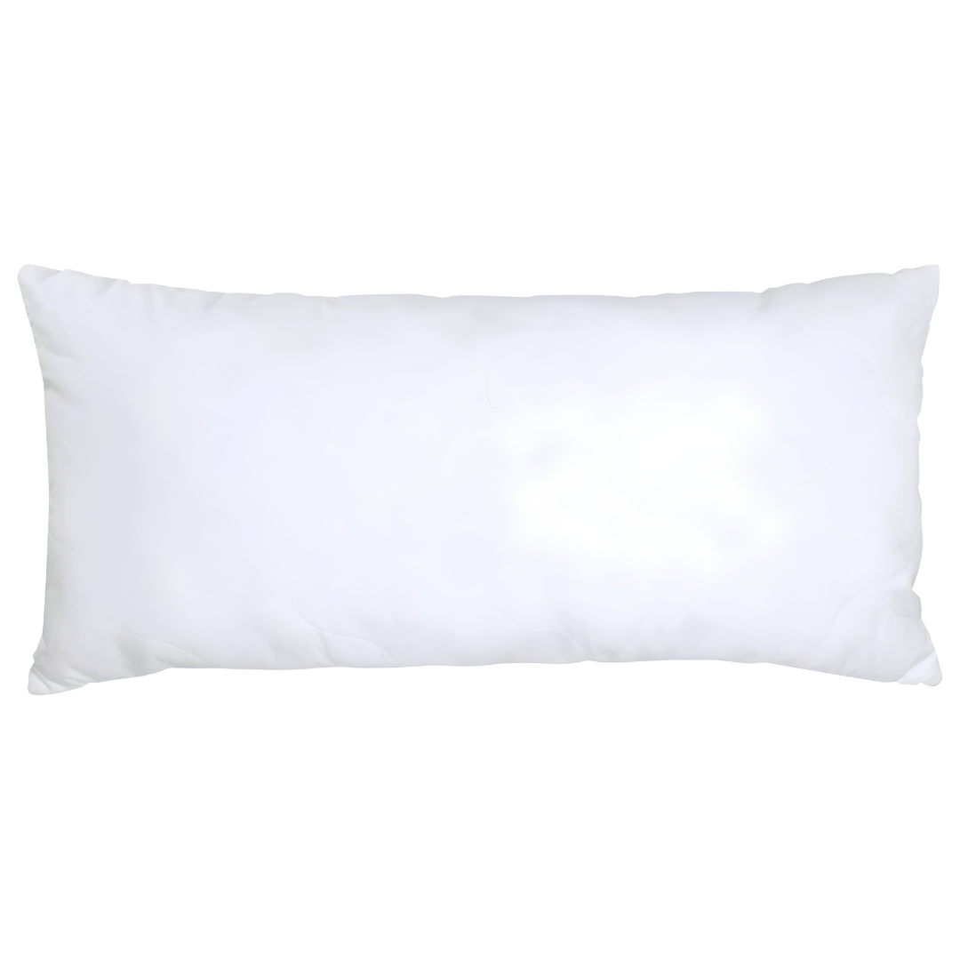 Livarno Home eco-friendly pillow measuring 40 by 80 centimeters, featuring a pure cotton cover and recycled polyester filling, available in Lebanon.