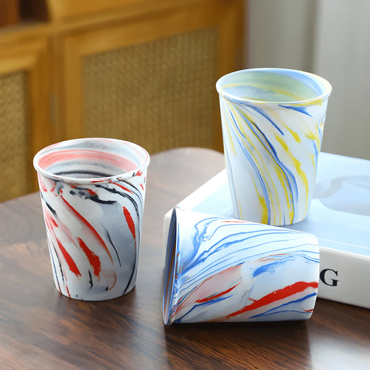 300ml ceramic mug with unique stone-touch swirl design – handcrafted drinkware in Beirut Lebanon