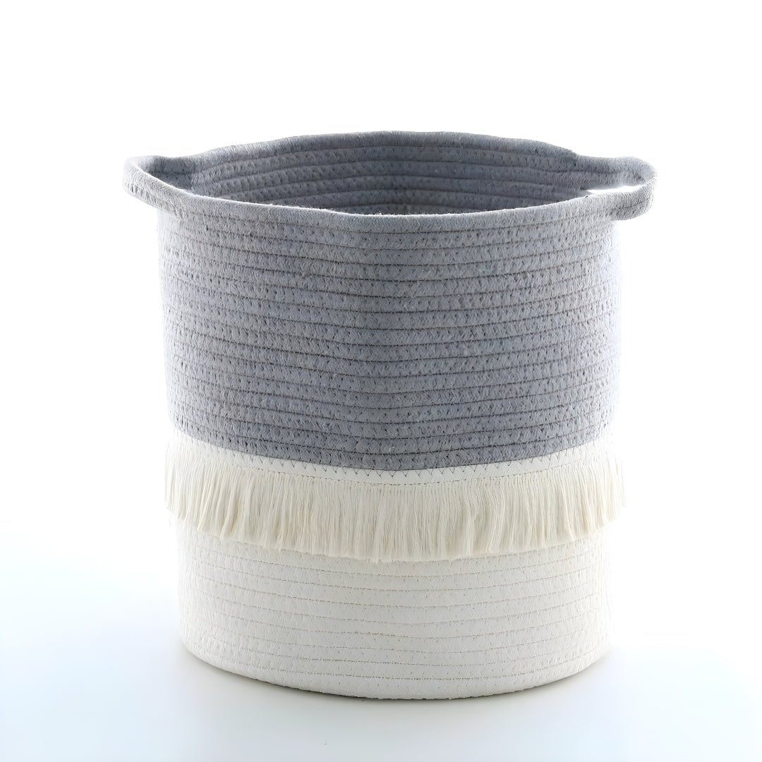 foldable cotton rope storage basket for kids toys lebanon eco friendly woven basket nursery organizer