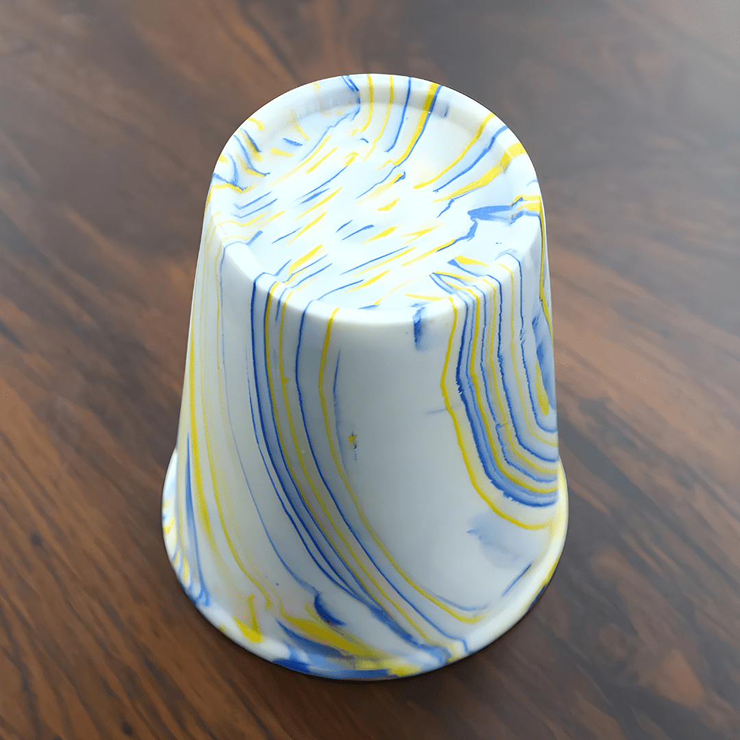 300ml ceramic mug with unique stone-touch swirl design – handcrafted drinkware in Beirut Lebanon
