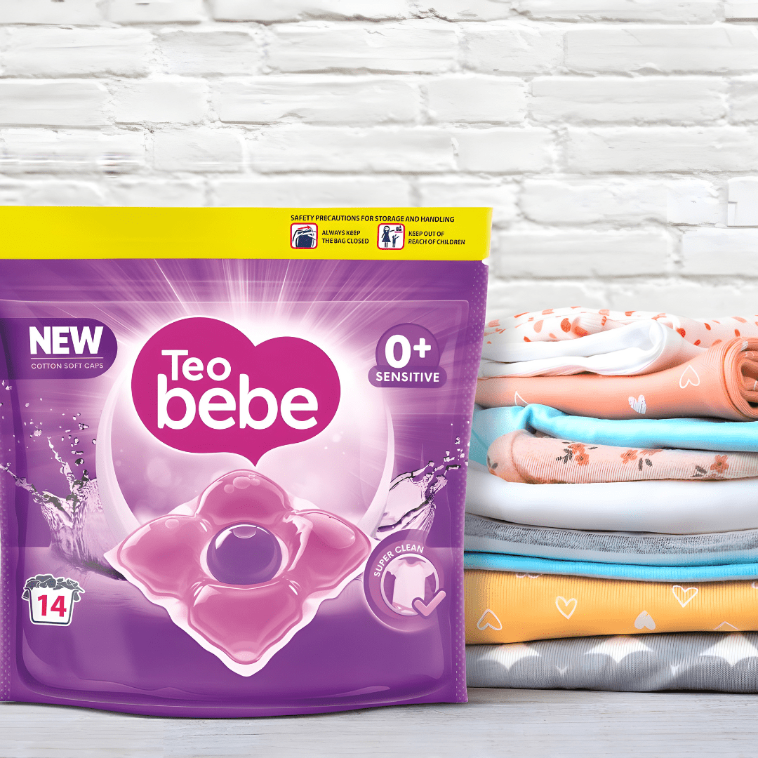 Teo Bebe Cotton Soft Detergent Capsules – 14 Washes, EU Made