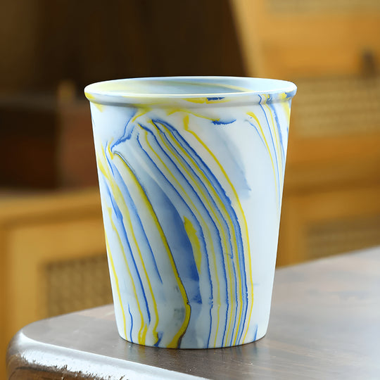 300ml ceramic mug with unique stone-touch swirl design – handcrafted drinkware in Beirut Lebanon