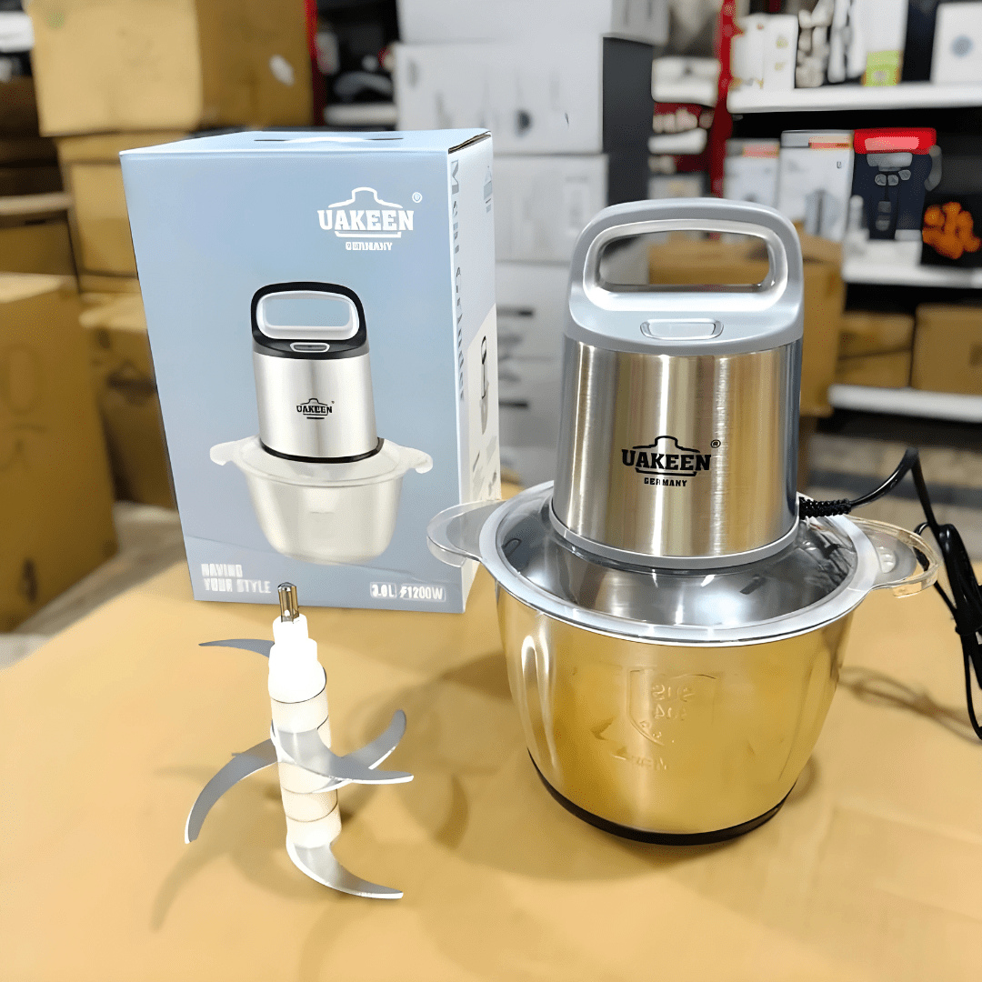 Uakeen 1200W meat grinder 3L stainless steel bowl – German made, Beirut Lebanon