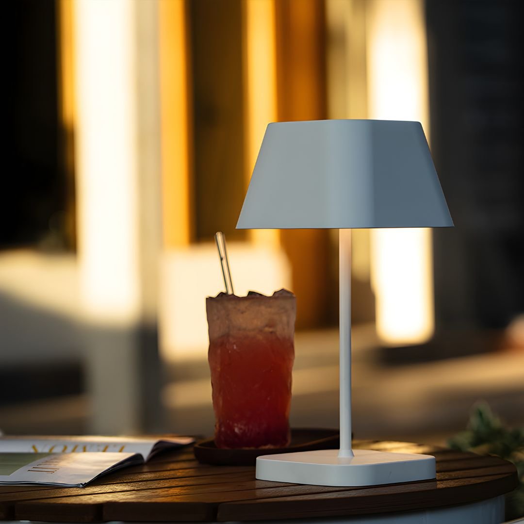 Rechargeable aluminium LED table lamp with touch control and 3 light modes for home, cafes and restaurants in Beirut Lebanon