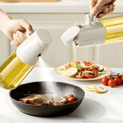 2-in-1 300ml glass oil dispenser bottle with spray and pour functions