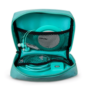 PANTONE mint green travel organiser bag packaging showing internal mesh