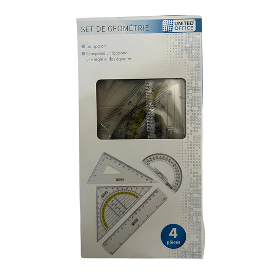 Geometrieset 4 stuks United Office transparant