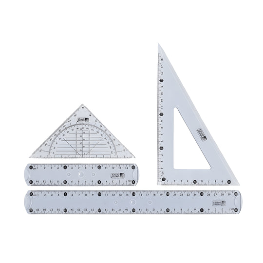 Geometrieset 4 stuks United Office transparant