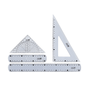 Geometrieset 4 stuks United Office transparant