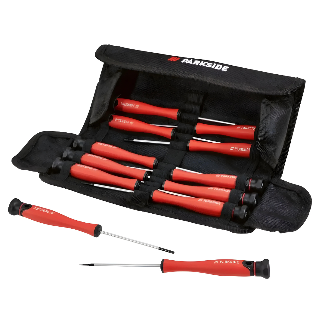 Parkside Precision Screwdriver Set With Magnetic Tip + Storage Case 12 Pieces