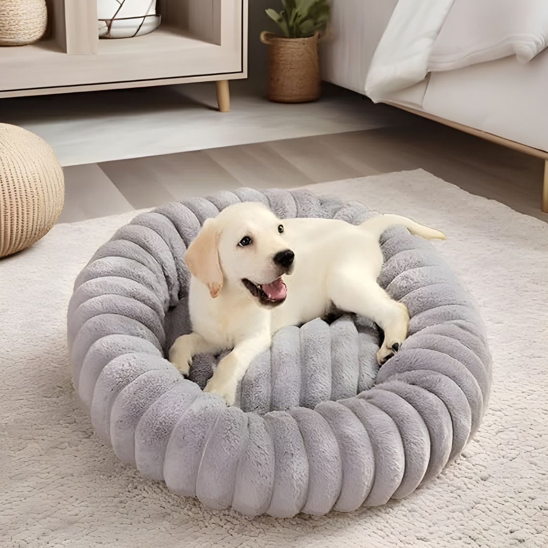 Plush round pet nest bed 80cm donut dog and cat bed soft anti slip comfortable pet bed Lebanon