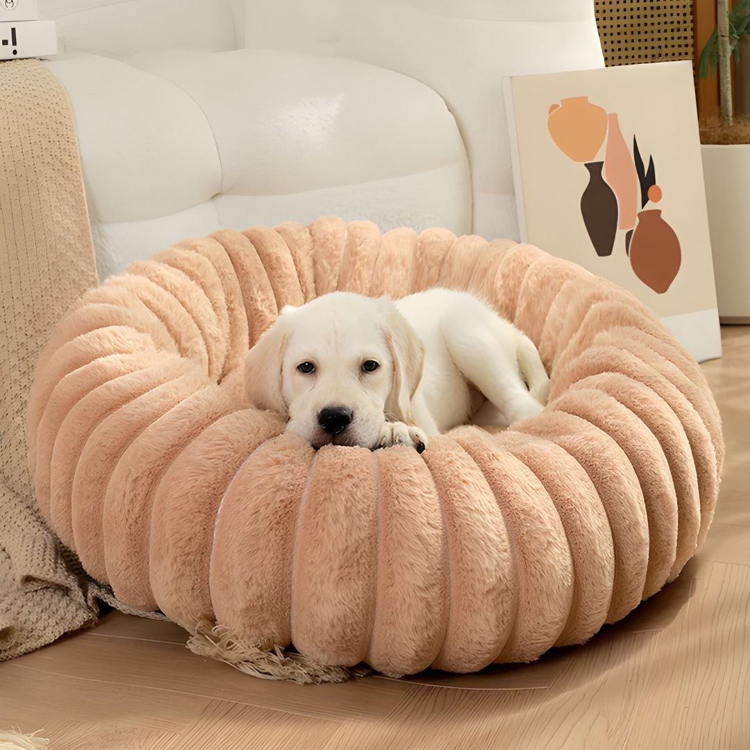 Plush round pet nest bed 80cm donut dog and cat bed soft anti slip comfortable pet bed Lebanon