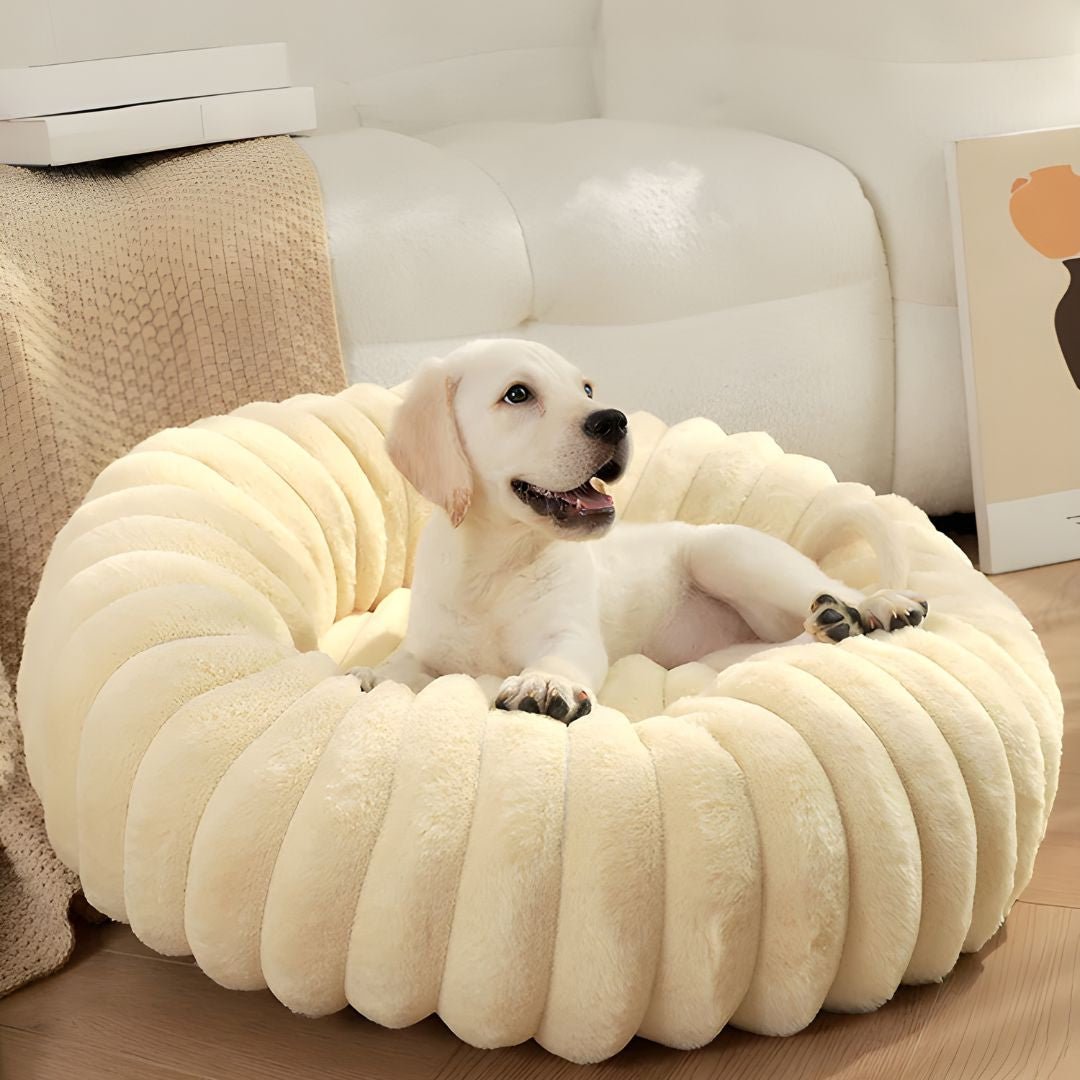Plush round pet nest bed 80cm donut dog and cat bed soft anti slip comfortable pet bed Lebanon