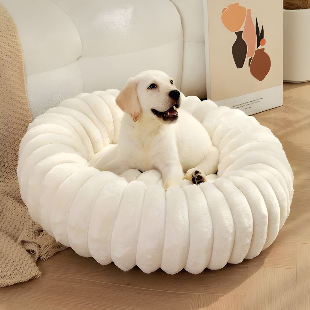 Plush round pet nest bed 80cm donut dog and cat bed soft anti slip comfortable pet bed Lebanon