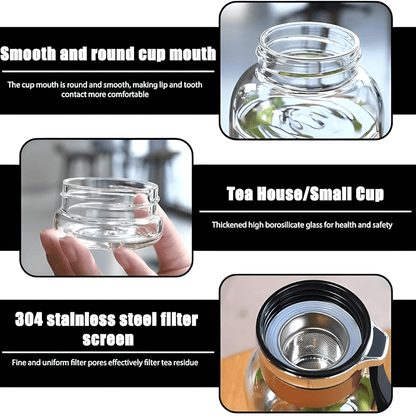 Premium Glass Water Bottle – 750ml with Infuser