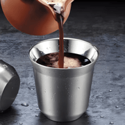 80ml double wall stainless steel espresso cup with smooth surface – insulated, reusable, and heat-resistant