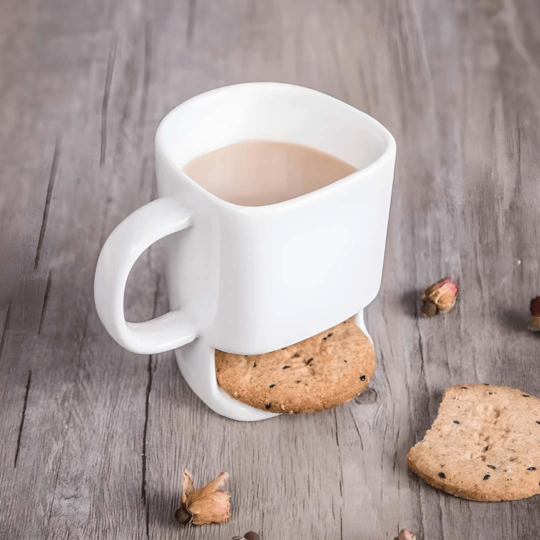 Bone china coffee mug with biscuit holder – 125ml or 180ml ceramic cup ideal for tea and coffee lovers in Beirut, Lebanon