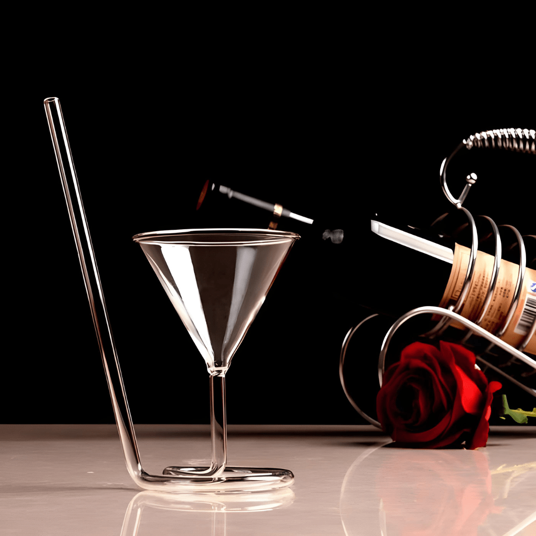 110ml spiral straw cocktail glass with molecular spiral base – creative drinkware for wine or cocktails in Beirut, Lebanon