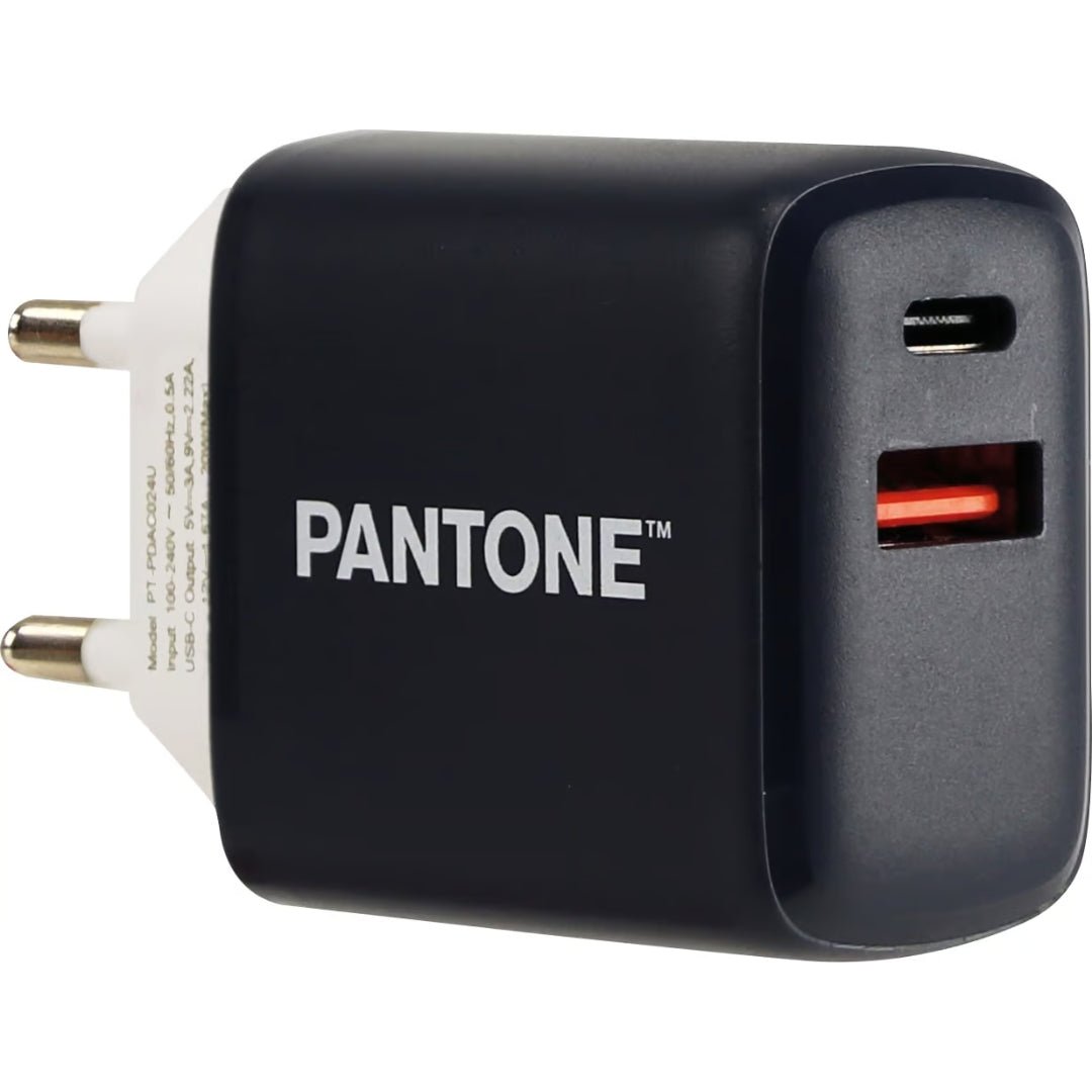 PANTONE PT-PDAC024U 20W PD fast charger with USB-A and USB-C charging ports