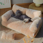 plush pet sofa bed soft dog and cat couch with armrests washable pet bed Lebanon Beirut