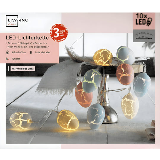 Colorful Livarno Home LED string lights 10 LEDs battery operated – Beirut home décor