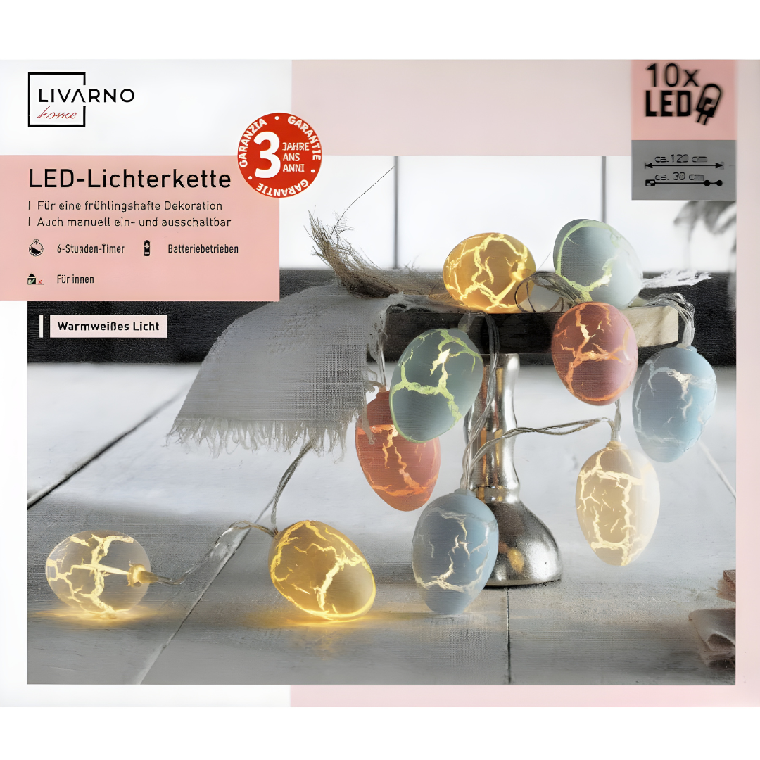 Livarno Home LED String Lights 10 Leds Battery Operated