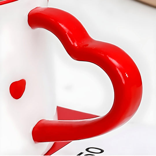 300ml ceramic heart mug with matching saucer plate – perfect for coffee, tea, or desserts in Beirut