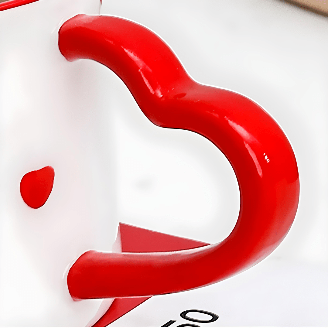 300ml ceramic heart mug with matching saucer plate – perfect for coffee, tea, or desserts in Beirut