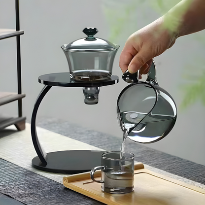 Semi-Automatic Unique Glass Tea Pot