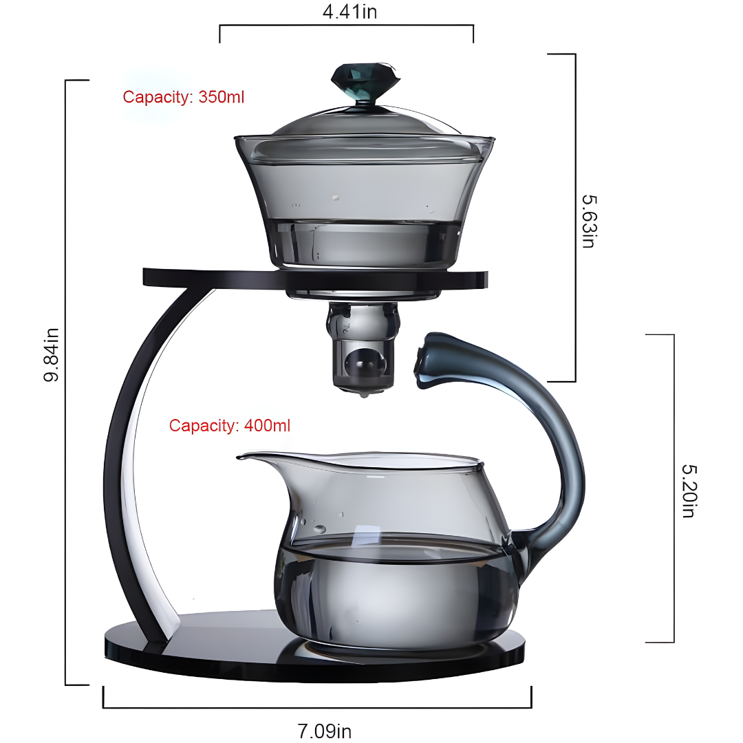 Semi-Automatic Unique Glass Tea Pot