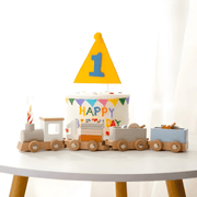 Premium Wooden Train Set 12 Pieces
