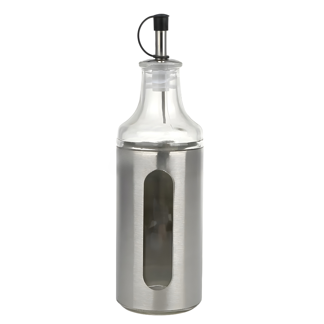 420ml Metal Glass Oil & Vinegar Bottle