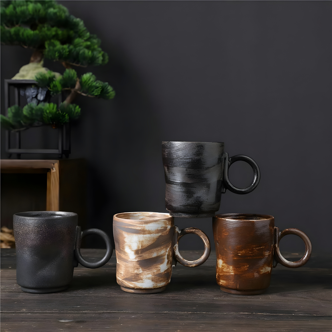 Rustic Stoneware Coffee Cup 160ml Capacity