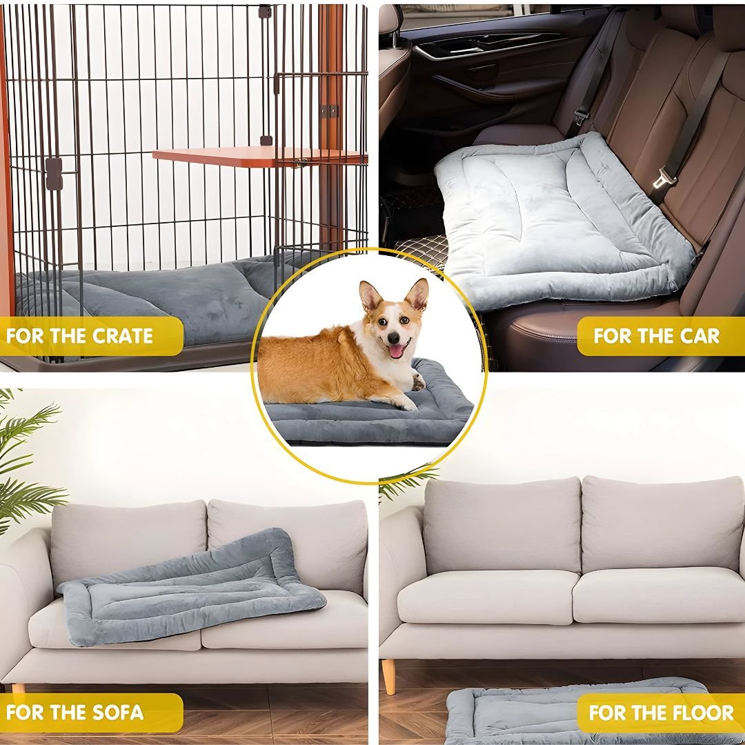 soft washable pet mat bed gray anti slip dog and cat mattress 120x60cm