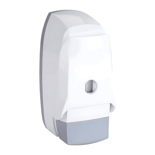 Wenko Ascoli wall-mounted white and grey soap dispenser with elbow lever, 450ml capacity for sanitizer or soap