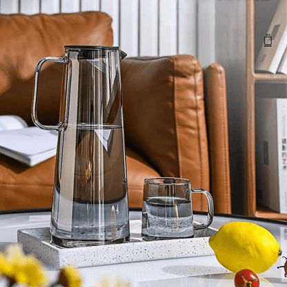 Amber Smoky Nordic Light Luxury Glass Cold Kettle Set with 4 Glasses - Elevate Your Beverage Experience | European House Hold