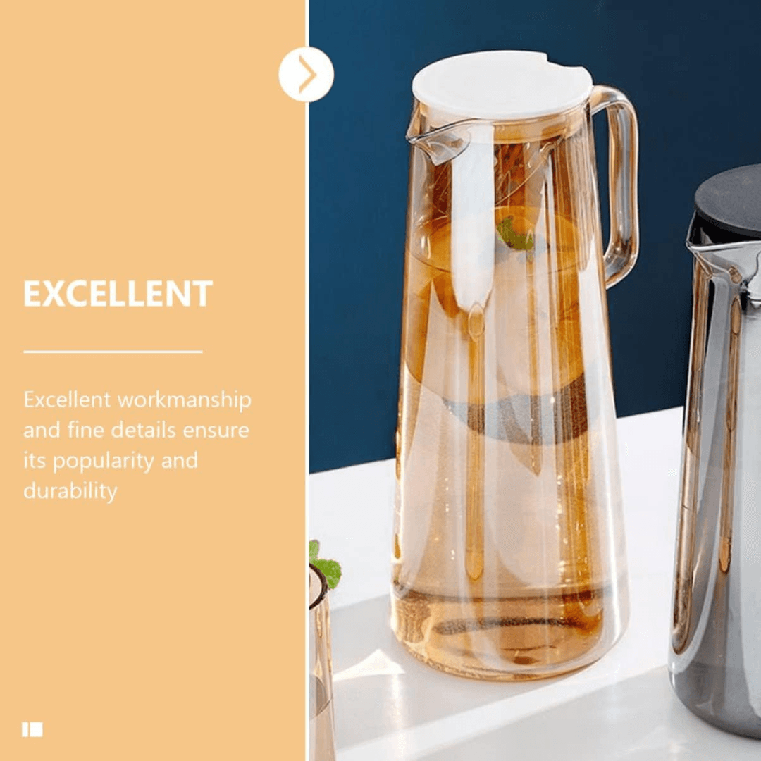 Amber Smoky Nordic Light Luxury Glass Cold Kettle Set with 4 Glasses - EUROPEAN HOUSE HOLD