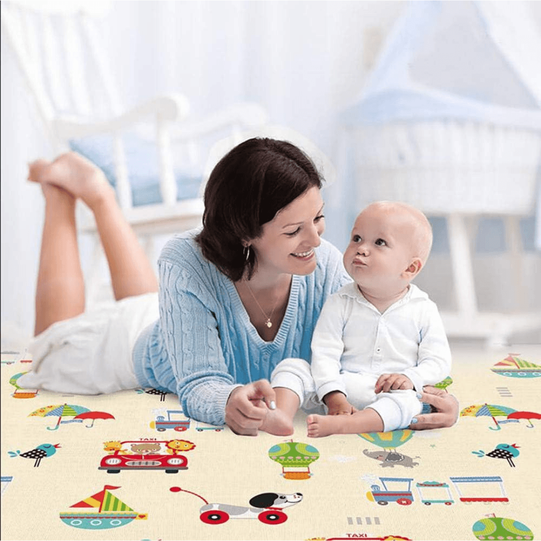 Baby Play Mat for Easy Tummy Time 180 CM × 100 CM × 1 CM - EUROPEAN HOUSE HOLD