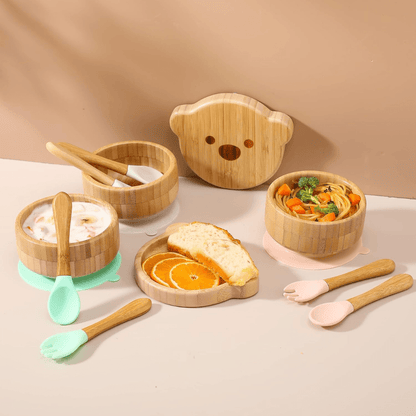 Bamboo Bowl With Spoon & Fork - EUROPEAN HOUSE HOLD