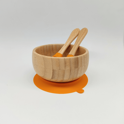 Bamboo Bowl With Spoon & Fork - EUROPEAN HOUSE HOLD