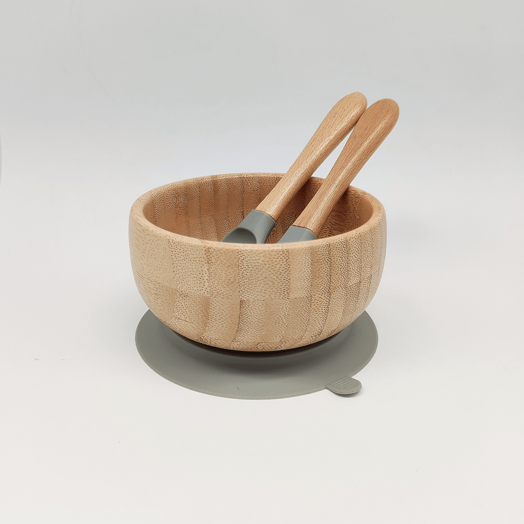 Bamboo Bowl With Spoon & Fork - EUROPEAN HOUSE HOLD