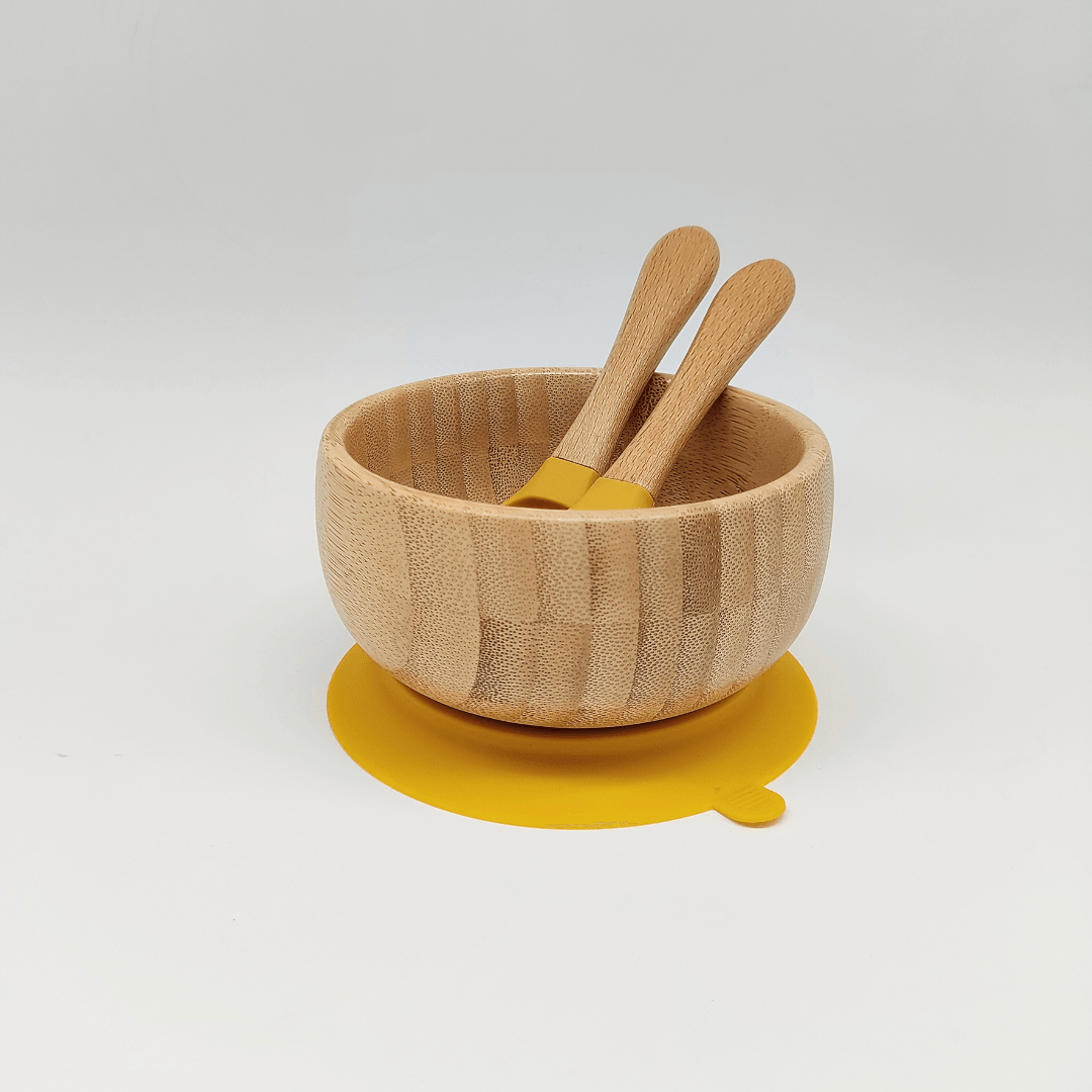 Bamboo Bowl With Spoon & Fork - EUROPEAN HOUSE HOLD