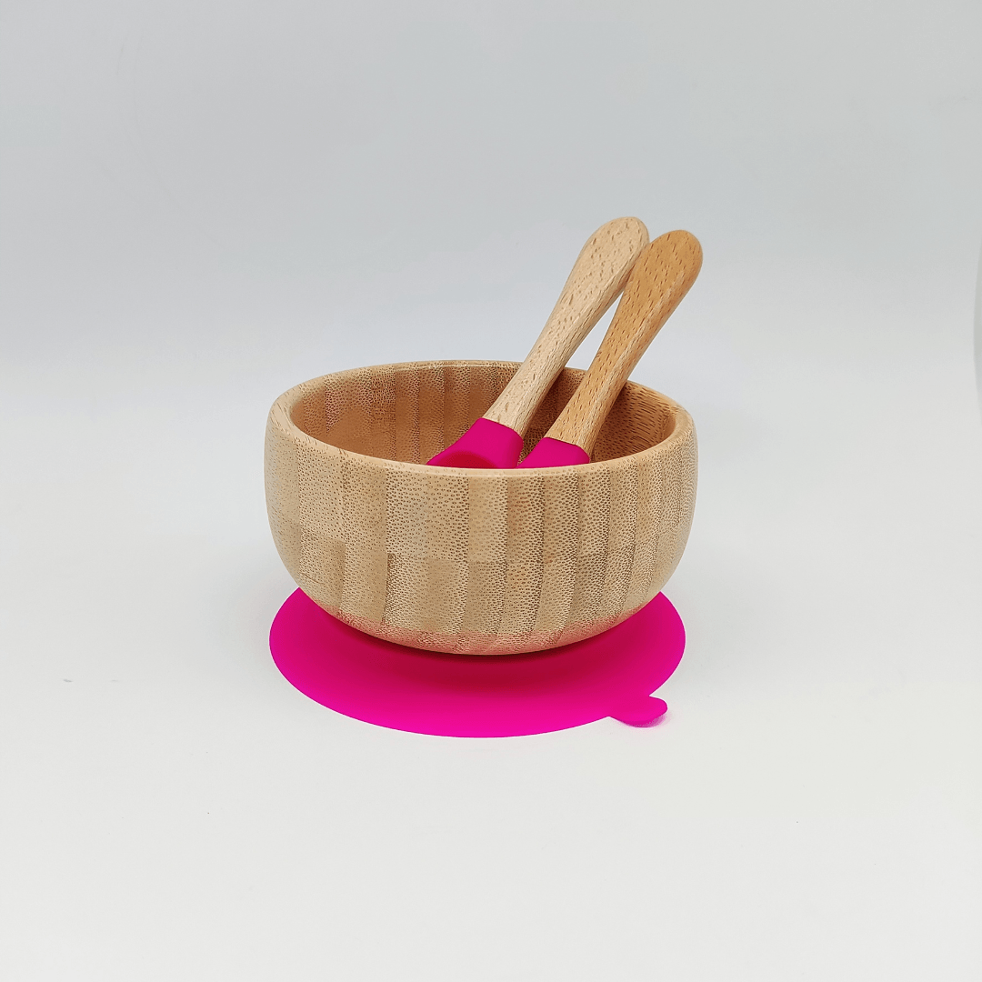 Bamboo Bowl With Spoon & Fork - EUROPEAN HOUSE HOLD