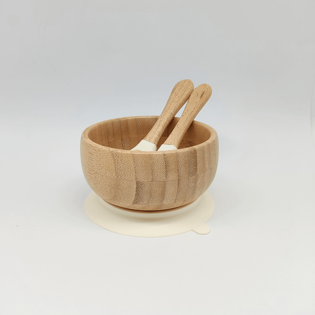 Bamboo Bowl With Spoon & Fork - EUROPEAN HOUSE HOLD